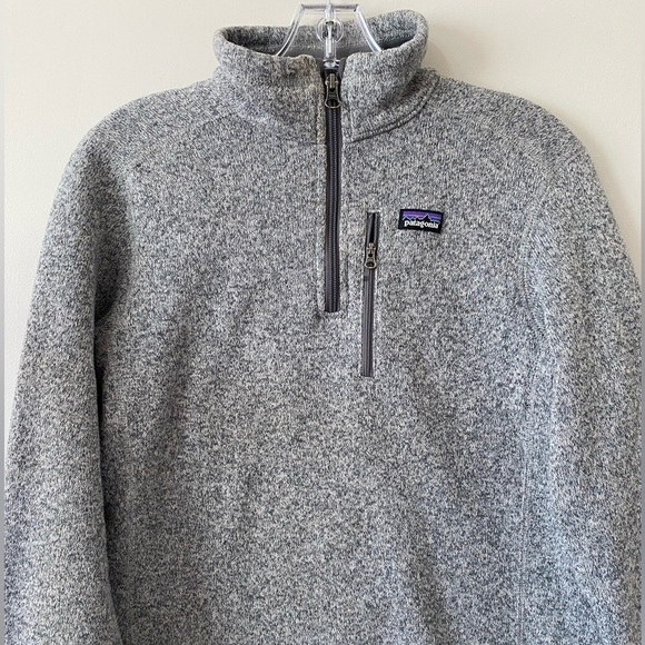 Patagonia Better Sweater 1/4 Zip Fleece Stonewash Grey Pull Over Sweater - Picture 3 of 6